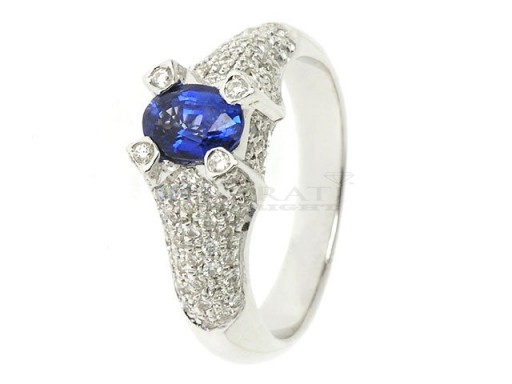 Sapphire and diamond ring 0.5ct