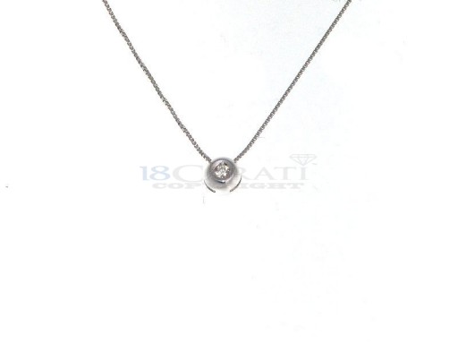 Single diamond necklace 0.03ct