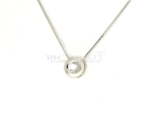 Classic diamond necklace 0.185ct