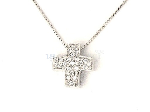 Diamond cross necklace 0.15ct