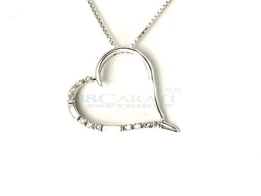 Diamond heart necklace 0.07ct