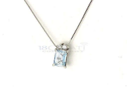 Aquamarine necklace 0.08ct