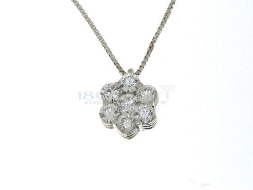 Cluster diamond necklace 0.63ct