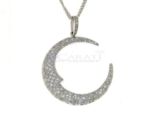Diamond moon necklace 1.09ct