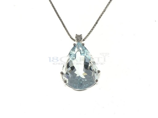 Italian aquamarine necklace 0.03ct
