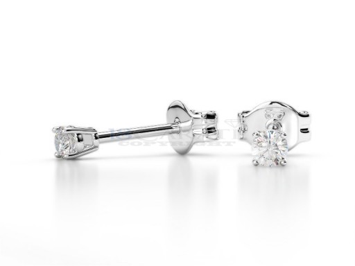 Single diamond earrings 0,08ct