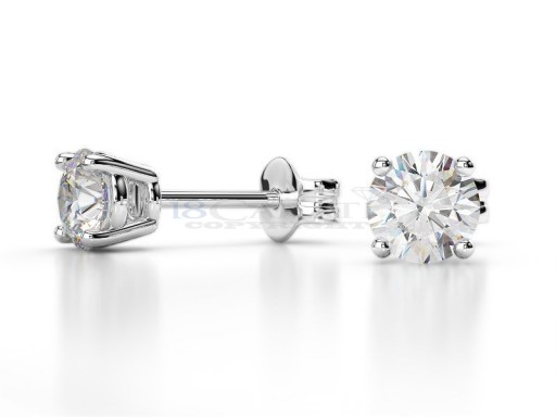 Single diamond earrings 0,6ct