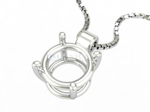 Round shaped necklace setting wire 4 prongs