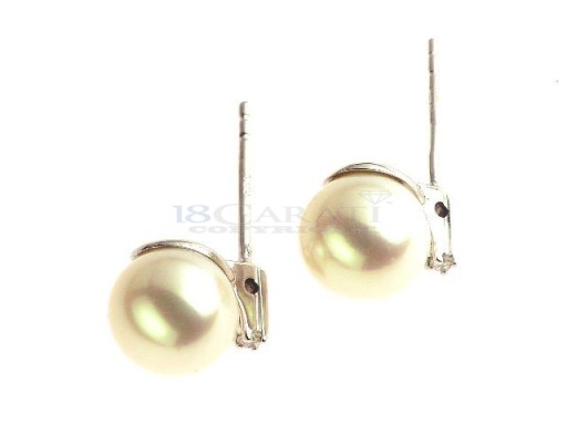 Pearl and diamond earrings 0.04ct