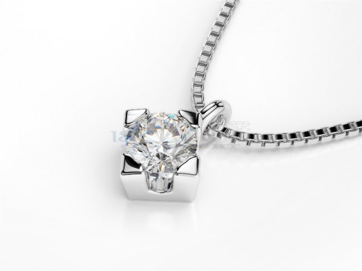 Single diamond necklace 0.15ct