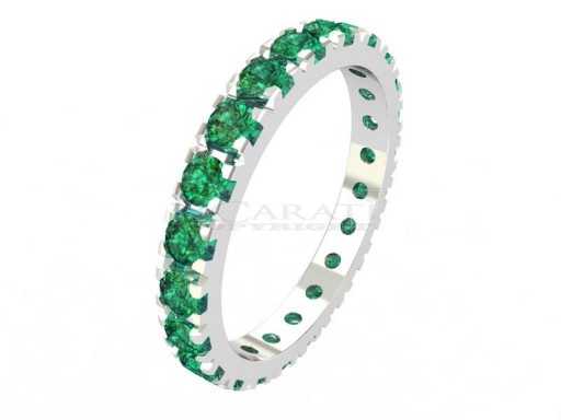 Emerald eternity ring 1.1ct