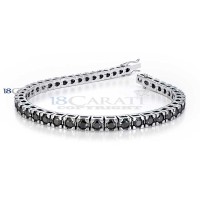 Black diamonds tennis bracelet 9ct