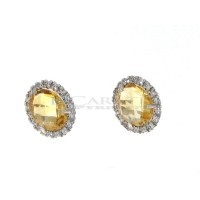 18K gold Zirconia earrings ct