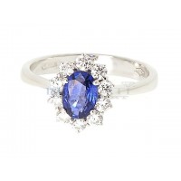 Sapphire and diamond ring 0.45ct