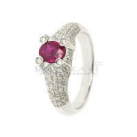 Ruby and diamond ring 0.5ct