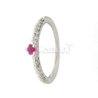 Ruby and diamond ring 0.2ct