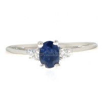 Sapphire and diamond ring 0.08ct