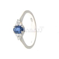 Sapphire and diamond ring 0.13ct