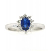 Sapphire and diamond ring 0.22ct