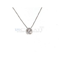 Single diamond necklace 0.08ct