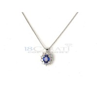 Sapphire and diamond nacklace 0.22ct