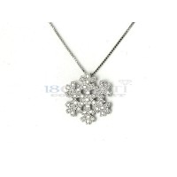 Snowflake diamond necklace 0.22ct