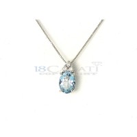 Aquamarine necklace 0.075ct