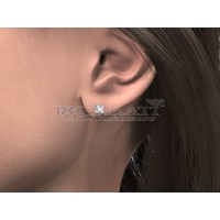 Single diamond earrings 0.12ct