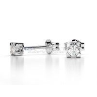 Single diamond earrings 0.12ct