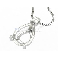 Drop shaped necklace setting wire 4 prongs