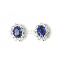 Sapphire and diamond earrings 0.9ct