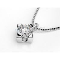 Single diamond necklace 0.4ct