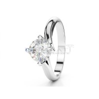 Solitaire setting 4 prongs white gold 