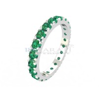 Emerald eternity ring 1.1ct