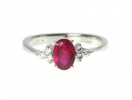 Classic synthetic ruby ring ct