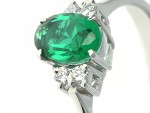 Classic synthetic emerald ring ct