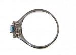Drop shape aquamarine ring 0.26ct