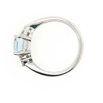 1.40 ct. Aquamarine ring 0.18ct