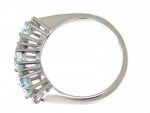 Aquamarine and diamond ring 0.2ct