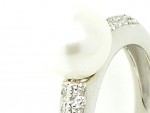 Pearl and diamond ring 0.15ct