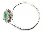 Emerald and diamond ring 0.22ct