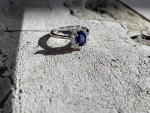 Sapphire and diamond ring 0.45ct