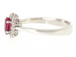 Ruby and diamond ring 0.22ct