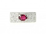 Ruby and diamond ring 0.48ct
