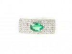 Emerald and diamond ring 0.48ct