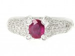 Ruby and diamond ring 0.5ct