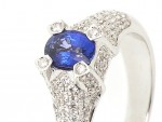 Sapphire and diamond ring 0.5ct