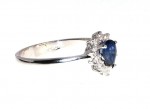 Sapphire drop and diamond ring 0.26ct