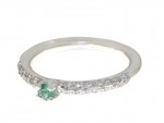 Emerald and diamond ring 0.2ct