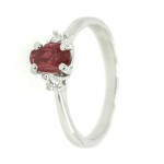 Oval ruby ring with diamonds
